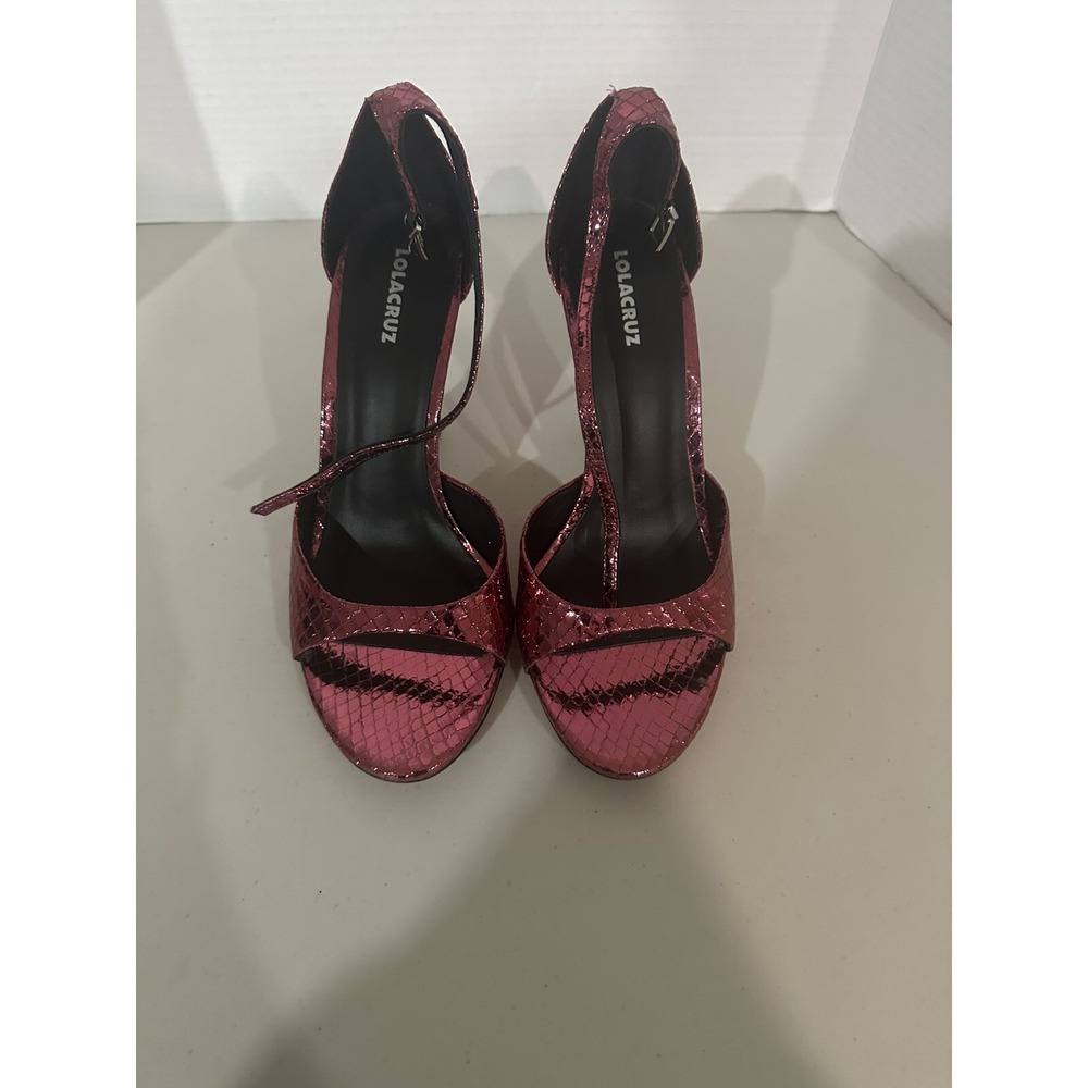 Lolacruz Metallic Pink Leather Sandal SIZE 38/7